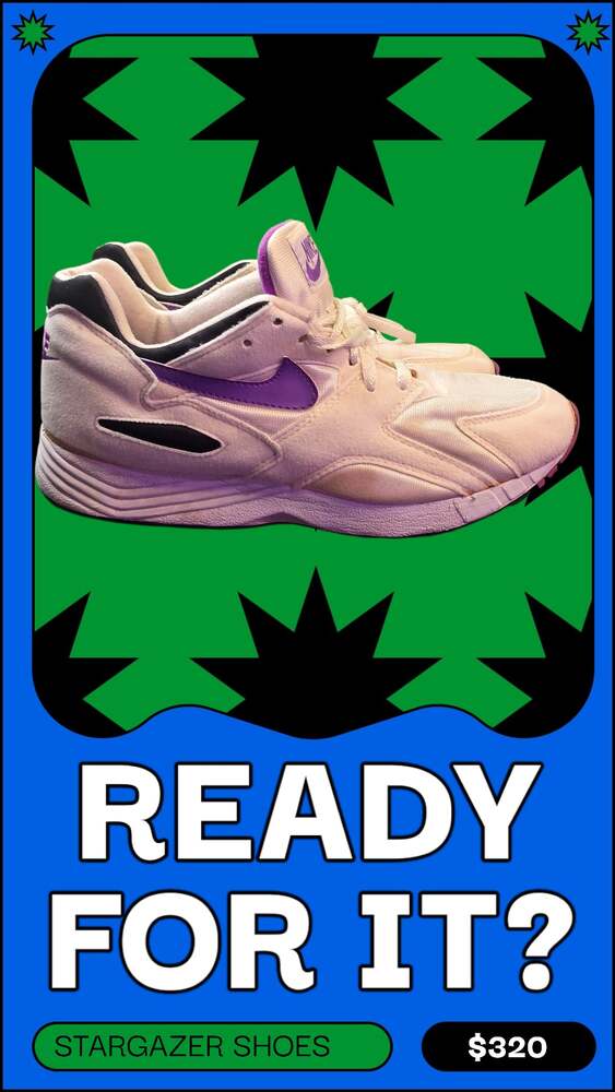 Vintage Nike Air Pantheon WMNS White Purple Black Sneakers